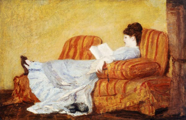 Junge Frau beim Lesen. a Mary Cassatt