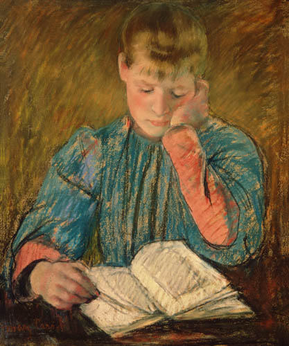 Reading girl a Mary Cassatt