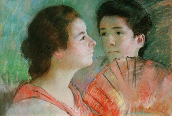 Cassatt / Two Sisters / Pastel drawing a Mary Cassatt
