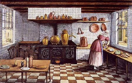 Kitchen of the Hotel St.Lucas, in the Hoogstraat, Rotterdam a Mary Ellen Best