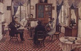 Anthony and Three Friends Playing a String Quartet