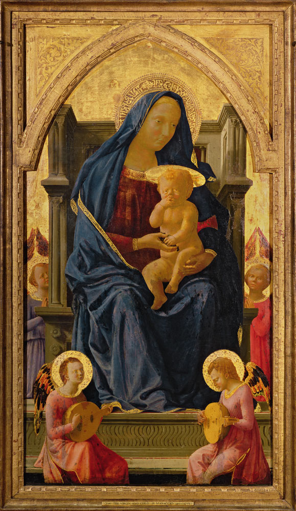 Virgin and Child, 1426 (tempera on panel) (see 199298 for detail) a Masaccio