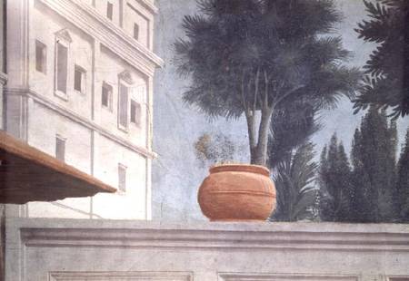 The Raising of the Son of Theophilus, King of Antioch (Detail of the View over the Courtyard Wall) a Masaccio