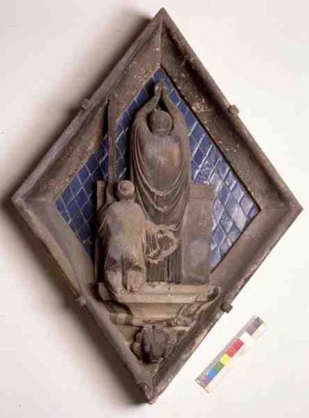 The Eucharist, relief tile from the Campanile a Maso  di Banco