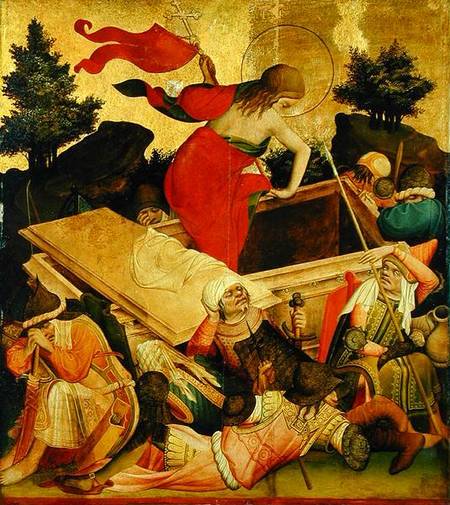 The Resurrection, panel from the St. Thomas Altar from St. John's Church, Hamburg a Maestro Francke