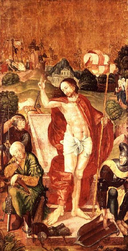 The Resurrection (tempera on panel) a Maestro M.S.