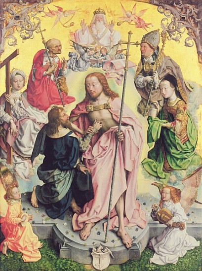 Central panel from the St. Thomas Altarpiece, 1501, Christ and Saint Thomas surrounded by St.Helena, a Maestro di St. Bartholemew