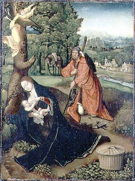 Rest on the Flight into Egypt a Master of the Antwerp Adoration