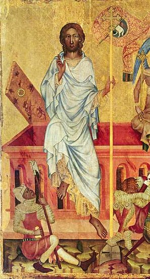Resurrection of Christ, c.1350 (detail of 156876) a Master of the Cycle of Vyssi Brod