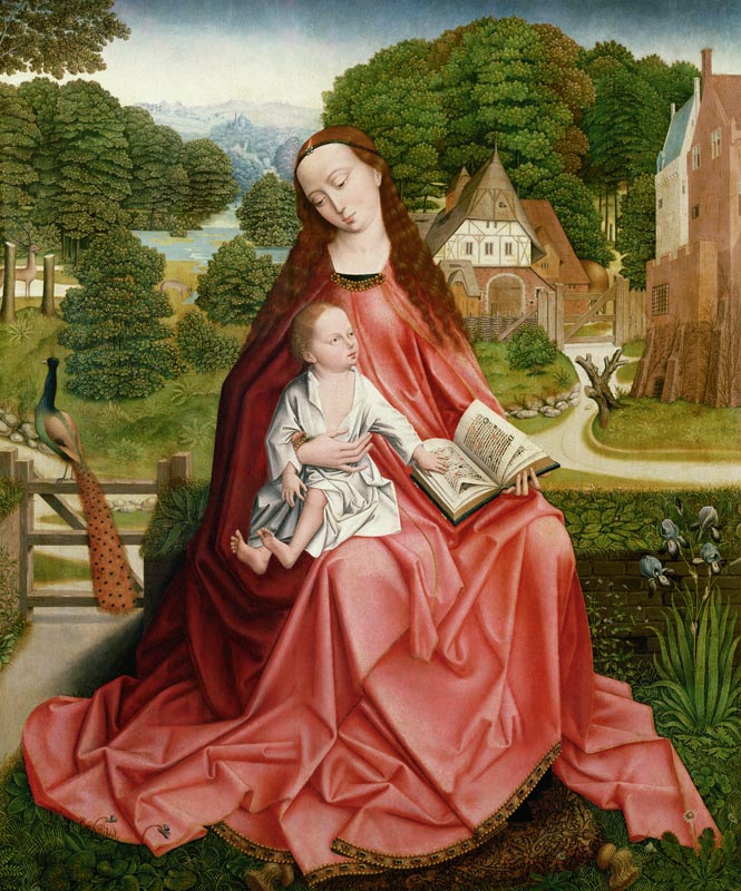 Virgin and Child in a Garden a Master of the Embroidered Foliage