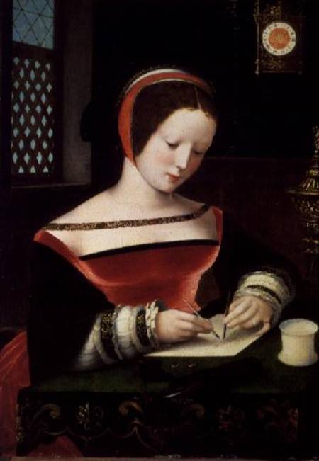 St. Mary Magdalene Writing (panel) a Master of the Female Half Lengths