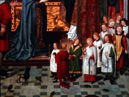 The Seven Joys of the Virgin Altarpiece: detail of a boys' choir a Master of the Holy Parent