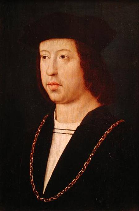 Portrait of Ferdinand II (1452-1516) King of Spain a Master of the Legend of St. Madeleine