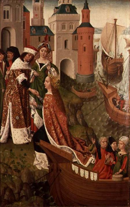 The King asks for the Hand of the Saint through an Intermediary Messenger a Master of the Legend of St. Ursula