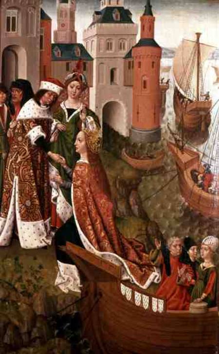 St. Ursula bidding Farewell to her Parents a Master of the Legend of St. Ursula