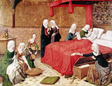 The Birth of the Virgin a Master of the Life of Virgin Mary