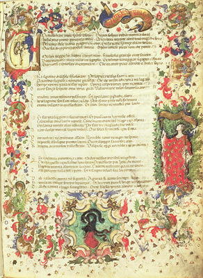 Illustrated Page from the Triumph by Petrarch (miniature) a Master of the Novella PD