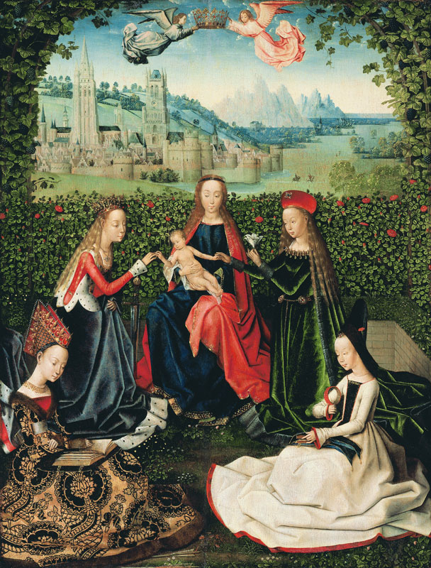 The Virgin of the Rose Garden, 1475-80 a Master of the St. Lucy Legend