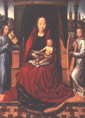 Madonna and Child with Two Musical Angels a Master of the St. Lucy Legend