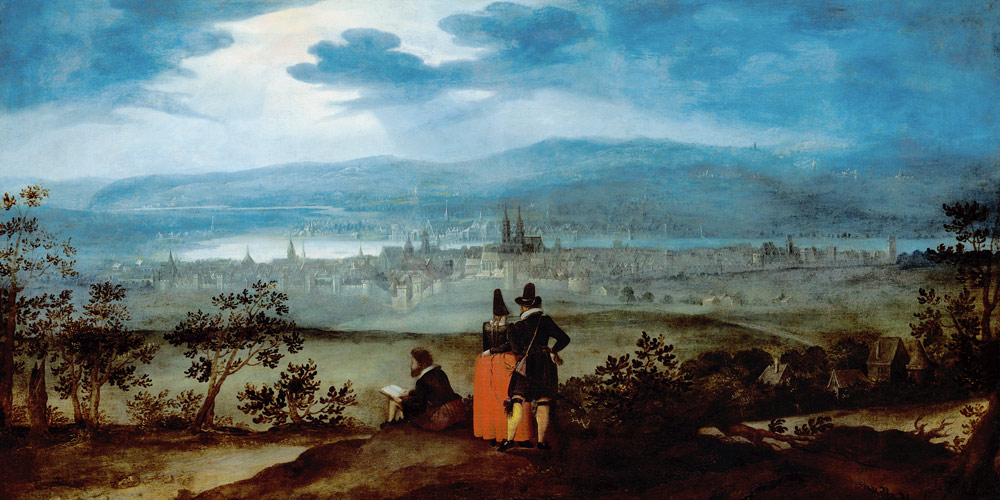 Look at the city of Basel of brother wood a Matthäus Merian il Vecchio