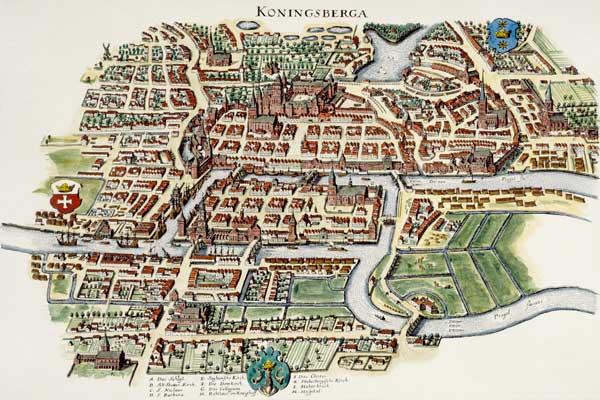K??nigsberg, Birds eye view , Merian a Matthäus Merian il Vecchio