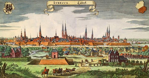 View of the City of L??beck a Matthäus Merian il Vecchio