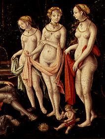 (the three graces detail from the painting the destruction Trojas) a Matthias Gerung