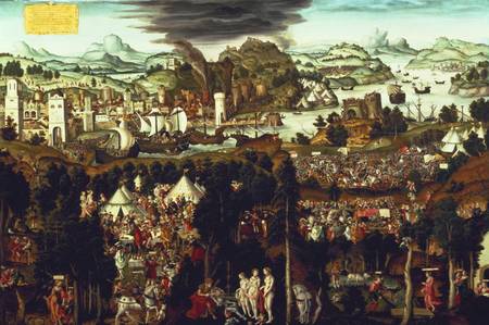 The Judgement of Paris and the Trojan War a Matthias Gerung or Gerou