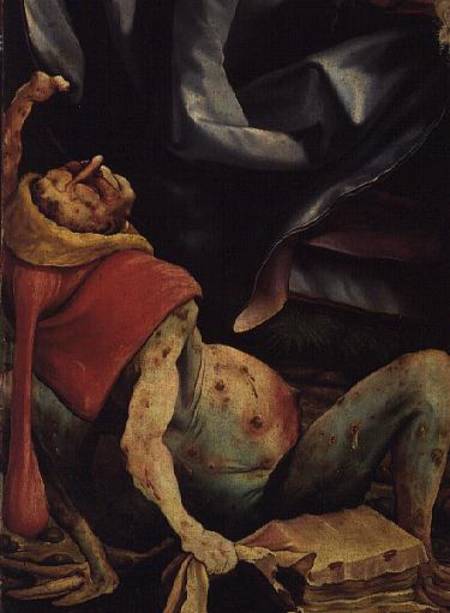 Suffering Man, detail from the reverse of the Isenheim Altarpiece a Matthias Grunewald