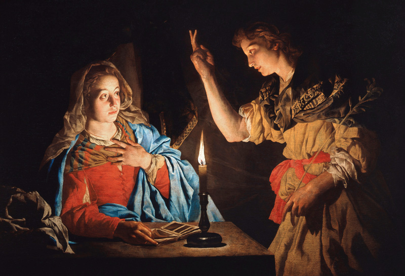 The Annunciation a Matthias Stomer