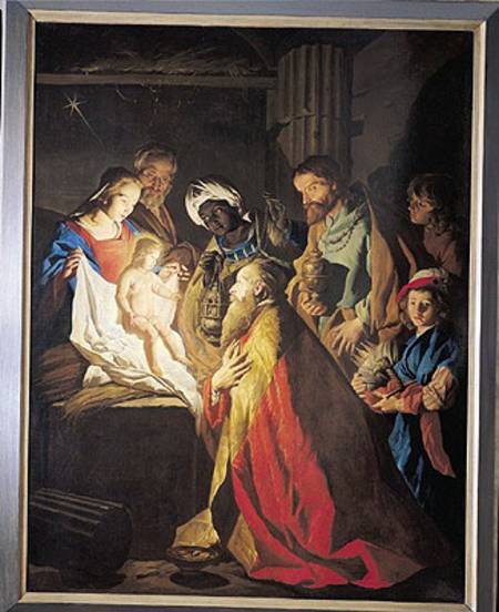 The Adoration of the Magi a Matthias Stomer