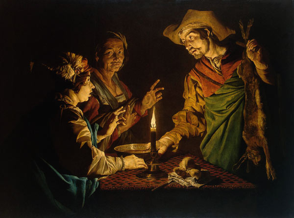 Esau and Jacob a Matthias Stomer