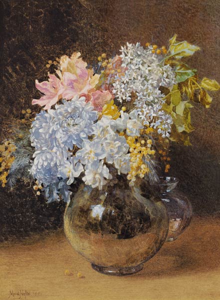 Spring Flowers in a Vase a Maud Naftel
