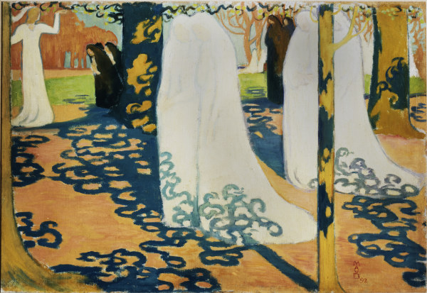 Maurice Procession under trees a Maurice Denis
