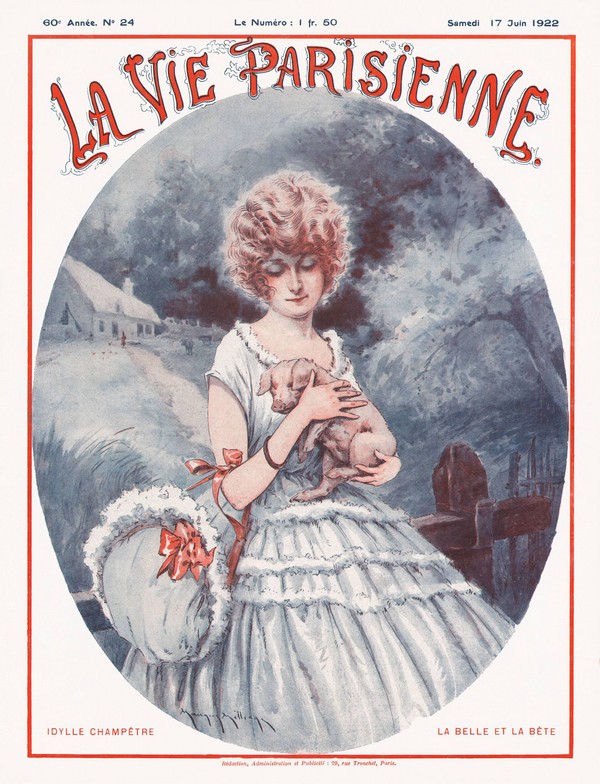 Das Magazin "La Vie Parisienne". Titelseite a Maurice Milliere