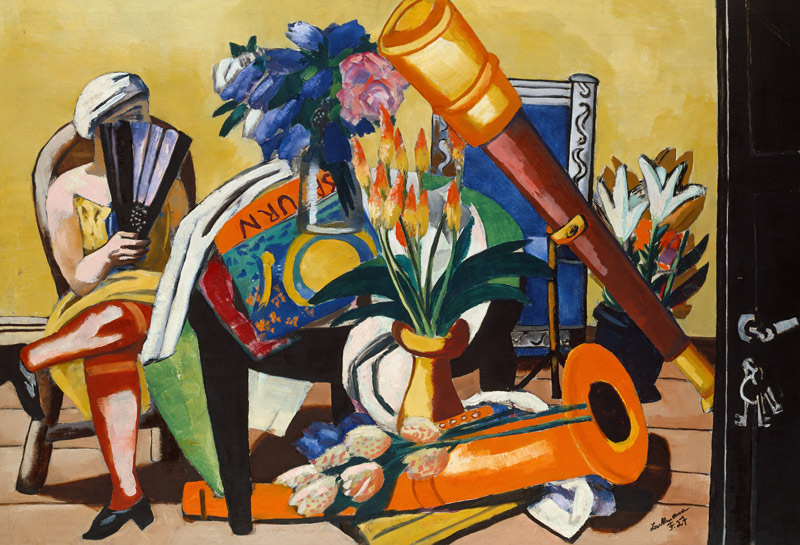 Large Still Life with telescope. 1927 a Max Beckmann