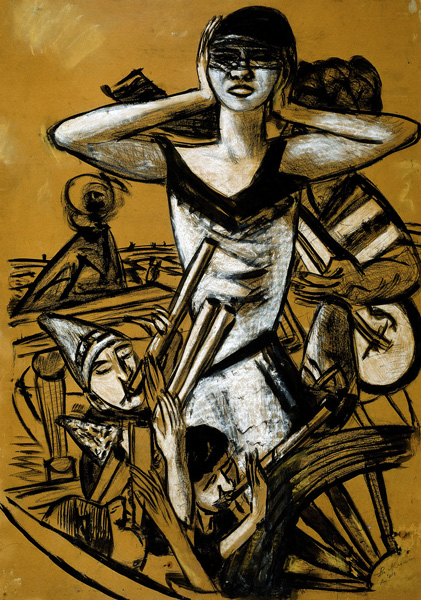 Carnival in Naples a Max Beckmann
