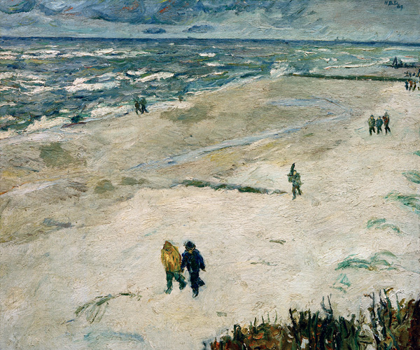 Leute nach der Arbeit am Meer (Am Strand von Wangerooge) a Max Beckmann