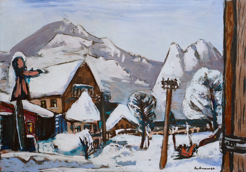 Schneelandschaft, Garmisch-Partenkirchen 1934. a Max Beckmann