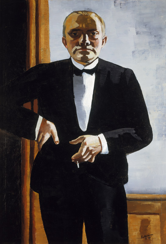 Self-portrait with dinner-suit a Max Beckmann