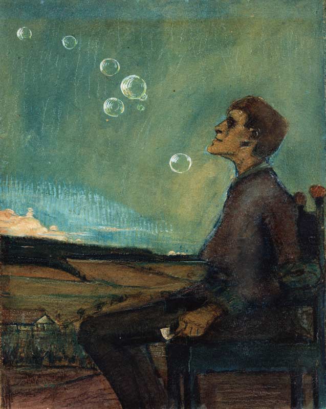 Selbstbildnis mit Seifenblasen. Um 1898. a Max Beckmann