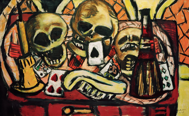 Still Life with Skulls a Max Beckmann