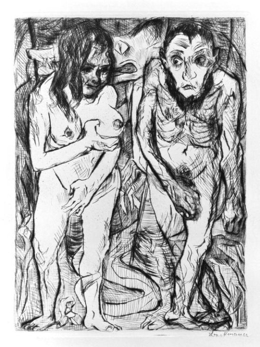 Adam and Eve a Max Beckmann