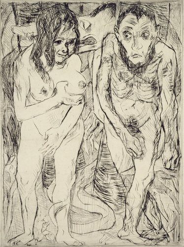 Adam and Eve. 1917 a Max Beckmann