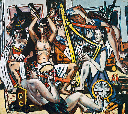 Blind mans bluff (Blinde Kuh). Centre panel of the triptych. 1945 a Max Beckmann