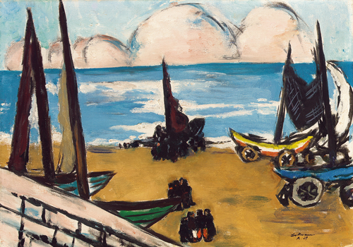 Boats on the beach (Boote am Strand). Amsterdam, 1937 a Max Beckmann