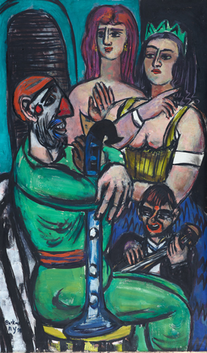 Clown with Women and little Clown. 1950. a Max Beckmann