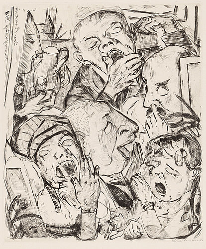 Yawning (Die Gähnenden). 1918 (H 129 IV B b) a Max Beckmann