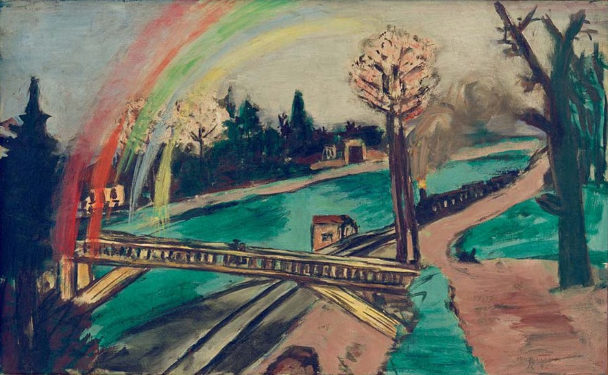 Country Road, Train and Rainbow a Max Beckmann