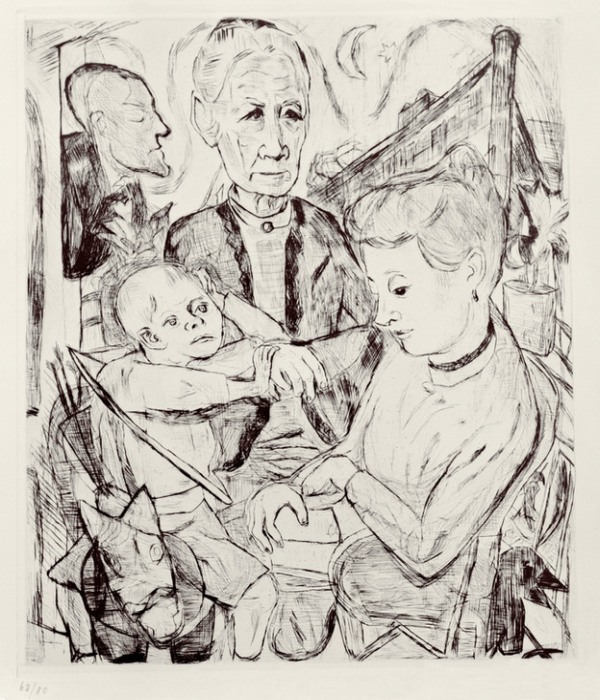 Familienszene a Max Beckmann